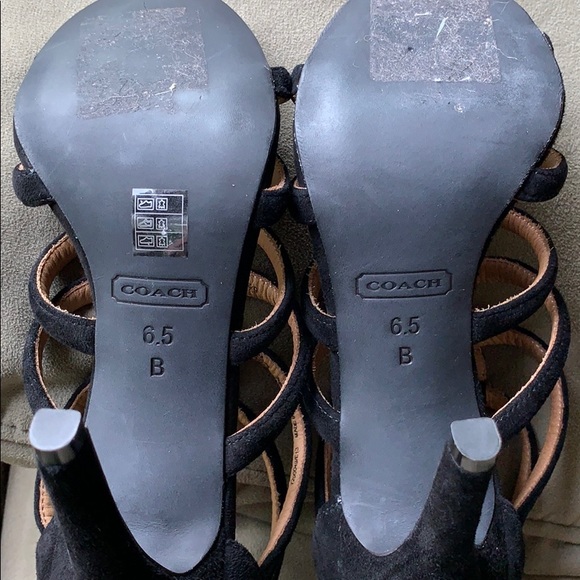 ❤️COACH Caged Suede Heels - Picture 4 of 6